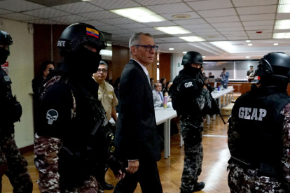 Jorge Glas asiste a su juicio por presunto peculado, en el caso Reconstrucción de Manabí, en la Corte Nacional.