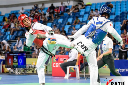 La deportista guayaquileña en una de las dos competencias ganadas en los últimos 30 días.