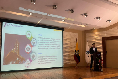 El informe económico de Petroecuador, estuvo a cargo de su gerente General, Leonardo Bruns.