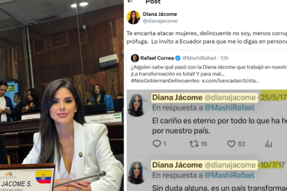 Diana Jácome le responde al expresidente Rafael Correa, quien sacó exes del baúl de los recuerdos.
