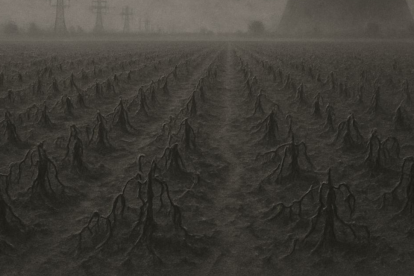 Imagen generada con Inteligencia Artificial sobre los daños que causaría una guerra nuclear.