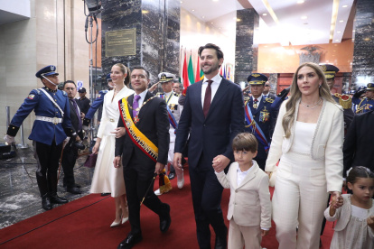 El presidente Daniel Noboa junto a Niels Olsen en su posesión el 24 de mayo de 2025.