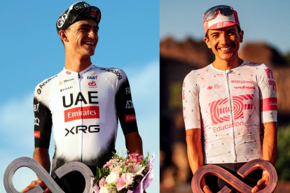 Isaac del Toro y Richard Carapaz se subieron al podio del Giro de Italia 2025.