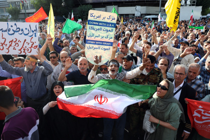 Protestas en contra de Estados Unidos en Irán.