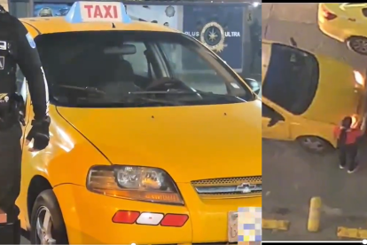 Un operativo con drones permitió identificar el taxi involucrado.