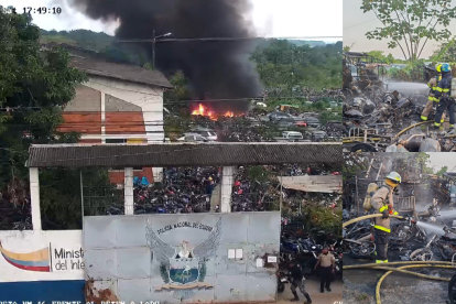 Incendio en Guayaquil afectó vehículos retenidos por la Policía: sin heridos.