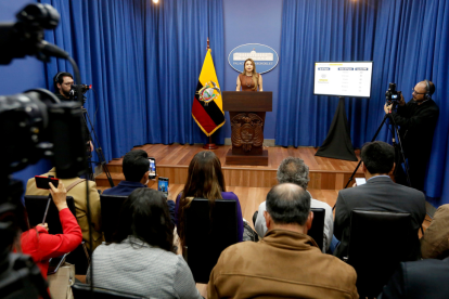 Carolina Jaramillo, vocera del Gobierno de Ecuador, este 23 de junio de 2025.