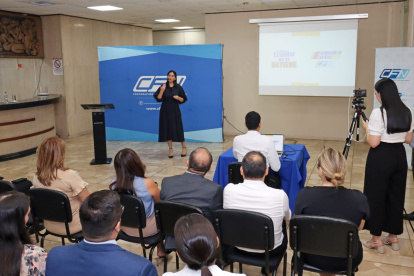 María Isabel Moncayo, gerente general de la Corporación Financiera Nacional (CFN), hizo la rendición de cuentas.