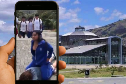 La agresión entre estudiantes en Parque Itchimbía fue grabada y se viralizó en redes.