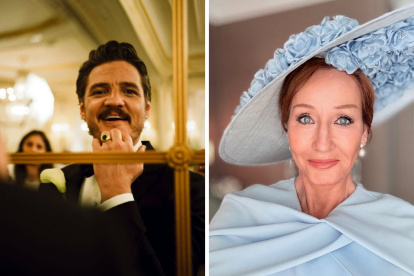 Pedro Pascal, actor chileno-estadounidense de 50 años, y J.K. Rowling, escritora británica de 59 años