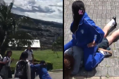La brutal agresión a una estudiante fue grabada. Hubo personas que observaban, pero no detuvieron el ataque.