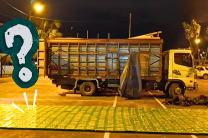 La droga estaba camuflada en bloques de madera tipo balsa y era transportada en un camión