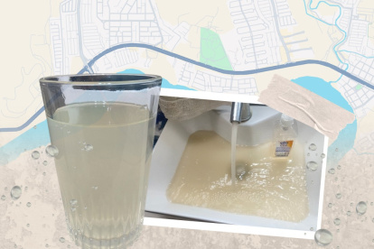 Los vecinos han compartido fotografías del estado del agua en redes sociales