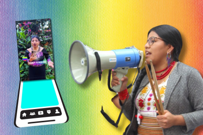 Ninari Chimba es la fundadora de la colectiva Chawpi Runakuna