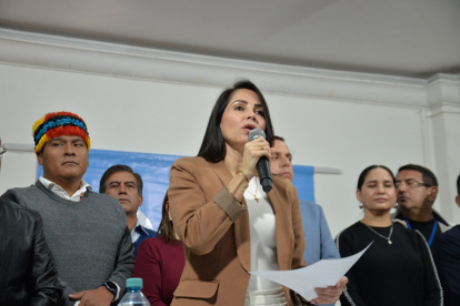 La excandidata presidencial Luisa González habló de un supuesto favoritismo al presidente electo Daniel Noboa.