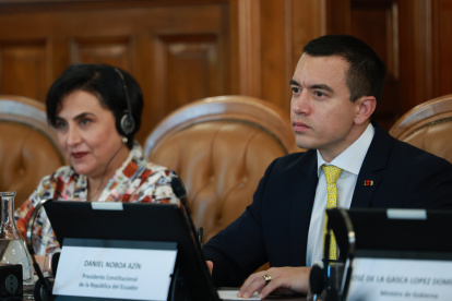 Daniel Noboa sostuvo una reunión con el Procurador Nacional Antimafia y Antiterrorismo de Italia, Giovanni Melillo.