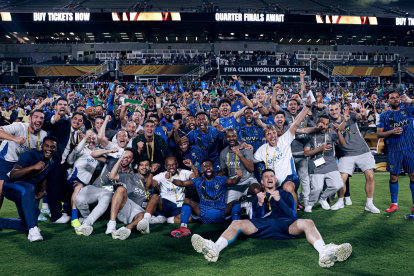 El festejo del Al Hilal tras eliminar al Manchester City en el Mundial de Clubes.