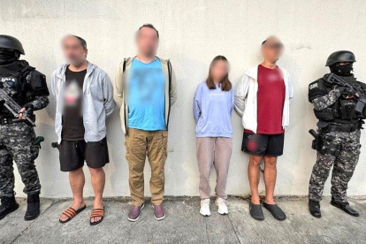 Ciudadanos europeos fueron detenidos en una urbanización privada en la parroquia La Aurora, en el cantón Daule.