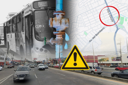 Desvíos en líneas de buses por obras en Mapasingue Oeste, norte de Guayaquil.