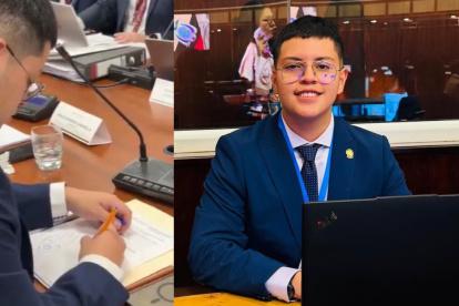 Asambleísta de ADN es cuestionado por dibujar mientras se desarrolla una sesión en la Comisión de Transparencia del Legislativo.