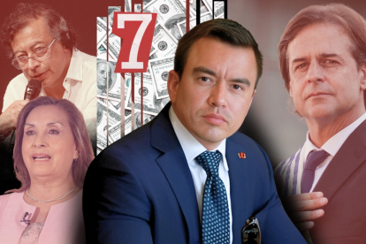 El presidente de Uruguay, Luis Lacalle Pou, ocupa el primer lugar en el rankig de los salarios presidenciales sudamericanos. Daniel Noboa ocupa el sétpimo puesto.