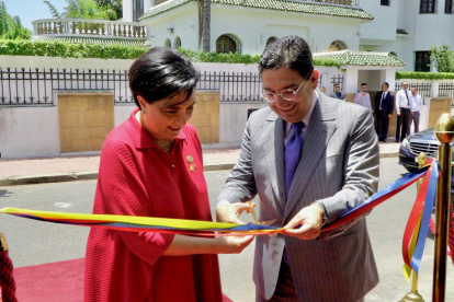 La ceremonia oficial se llevó a cabo en la ciudad de Rabat y estuvo encabezada por la ministra de Relaciones Exteriores y Movilidad Humana, Gabriela Sommerfeld,