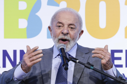 El presidente de Brasil, Luis Inácio Lula da Silva en el hotel Fairmont de Copacabana, Río de Janeiro (Brasil).