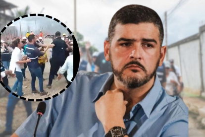 Alcalde de Guayaquil se enfrenta a presidente de Chongón en acalorada discusión.
.