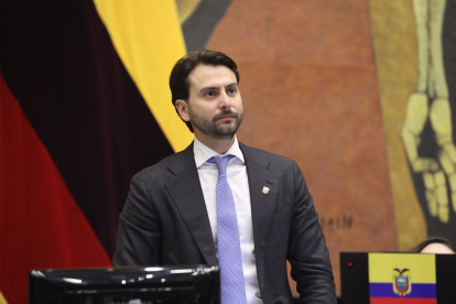 El presidente de la Asamblea, el oficialista Niels Olsen.