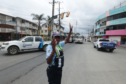Durán. El pasado 8 de julio, los agentes de la ATD estuvieron más visibles en las calles, mientras la policía realizaba recorridos.