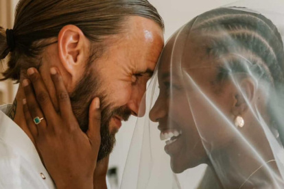 Nath Quiñónez y su novio