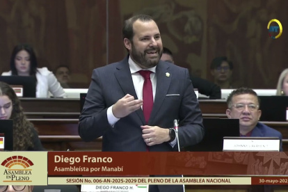 Diego Franco en el pleno de la Asamblea Nacional