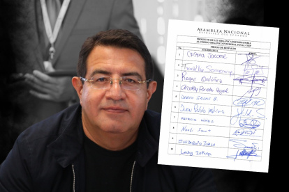 Diez asambleístas del correísmo apoyaron el polémico proyecto de reforma del legislador Santiago Díaz Asque.