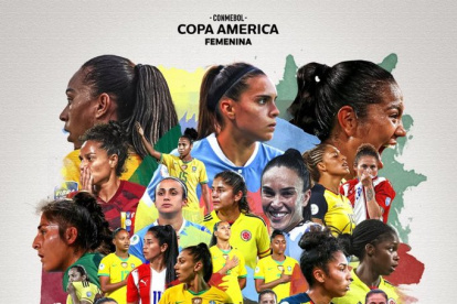 Afiche oficial de la CONMEBOL Copa América Femenina 2024, transmitida por DSPORTS y DGO.