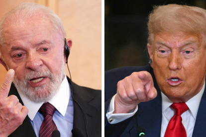 Los presidentes Donald Trump y Luiz Inácio Lula da Silva.
