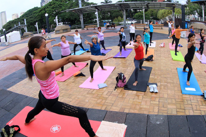 Durante esta semana, se realizarán una serie de actividades en el Malecón 2000. La práctica de yoga integran la agenda.