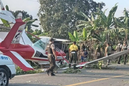 Avioneta de fumigación en Milagro se accidentó