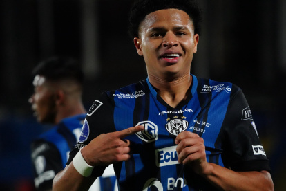 Patrik Mercado jugador de Independiente del Valle que se mandó un doblete ante Vasco Da Gama.