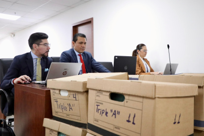 El fiscal del caso Triple A, Carlos Alarcón, en la audiencia preparatoria de juicio de este 16 de julio de 2025.