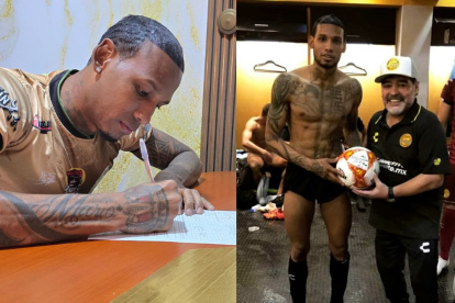 Vinicio Angulo nuevo jugador del Club Atlético Naranjal de la segunda categoría del Guayas.