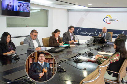 El juez David Jacho, de la Corte Nacional de Justicia, fue denunciado por una colaboradora por presunto acoso sexual.