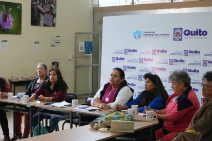 En una de las reuniones de uno de los grupos del Consejo Consultivo de Quito, en 2025.