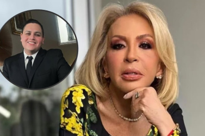 Laura Bozzo con su nuevo, galán.