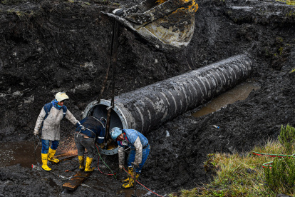 Los tubos llegaron desde Cuenca el pasado 17 de julio de 2025.
