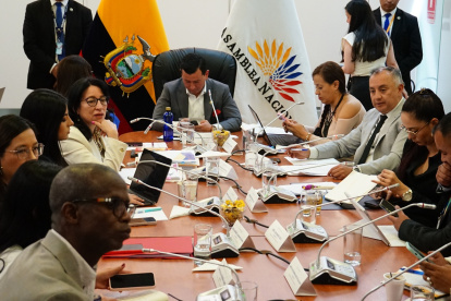 El interpelante Fernando Jaramillo (ADN) y Solanda Goyes presentaron sus pruebas y descargos.