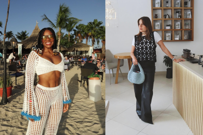 Denisse Angulo y Rafaella Mora usan looks crochet en climas cálidos y fríos.
