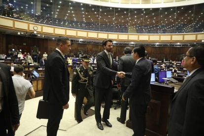 El presidente e la Asamblea Niels Olsen cumplió agenda en Guayaquil el 24 de julio de 2025.