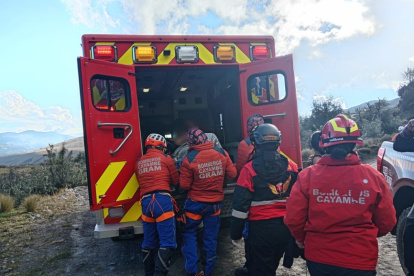 Personal del Grupo de Rescate en Alta Montaña participó en el rescate de las víctimas.