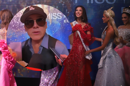 Gerardo Mejía celebra el triunfo de su hija Nadia como Miss Universo Ecuador 2025.