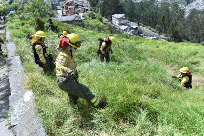 Son 1.200 Bomberos que se están desplegando para los trabajos de limpieza y lineas de contención.